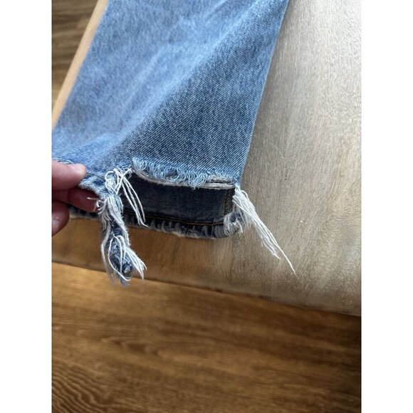 Agolde 90's Mid Rise Loose Jeans Streamline Distressed Knees Size 29 Medium Wash - Picture 5 of 9